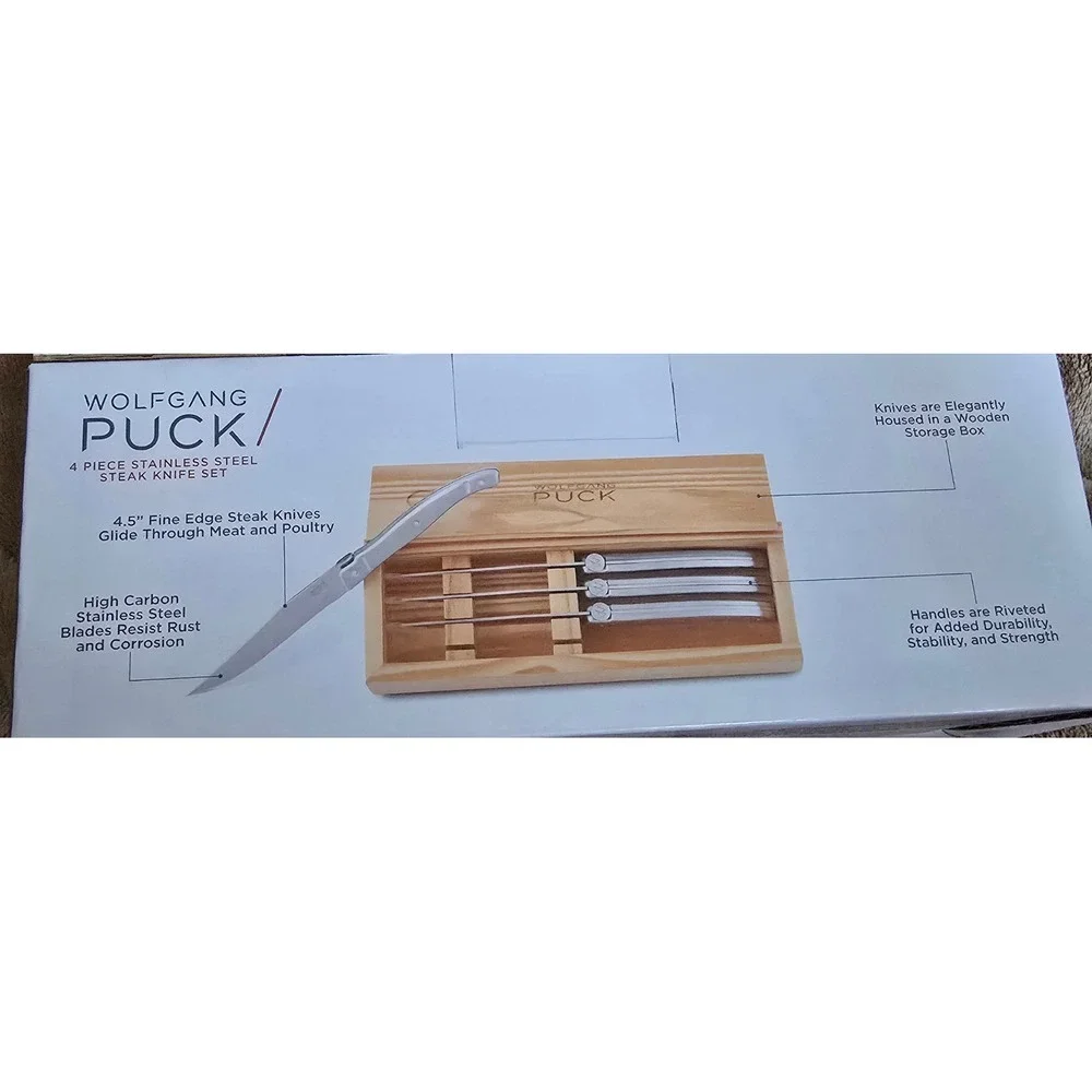 Steak knives set 4 pc Box Wolfgang Puck New
